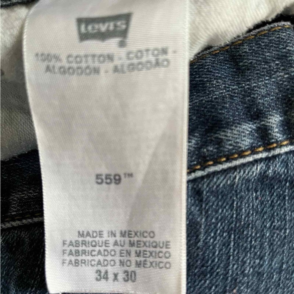 LEVIS 559 Vintage Y2K Cut Off Jean Shorts Size 32 High Waisted Frayed Distressed - Picture 6 of 6
